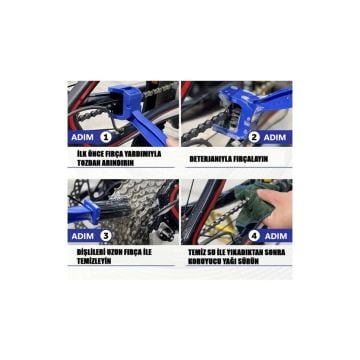 Çift Yönlü Motosiklet Bisiklet Zinciri Temizleme Fırçası