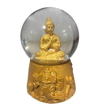 Gold Buda Temalı Mini Işıklı Cam Kar Küresi
