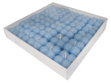 Dekoratif Mini Bubble Mavi Mum (25 Adet)