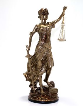 Dekoratif Adalet Tanrıçası Themis Heykeli 38 Cm