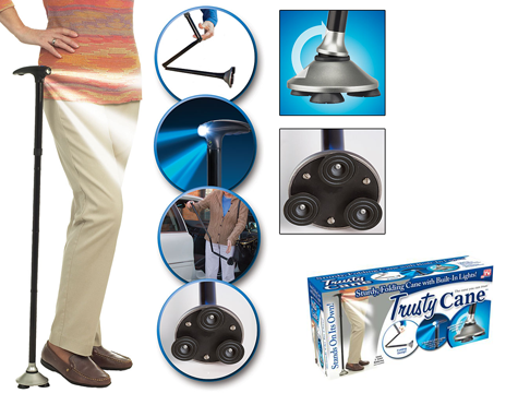 Katlanabilir Işıklı Baston Trusty Cane