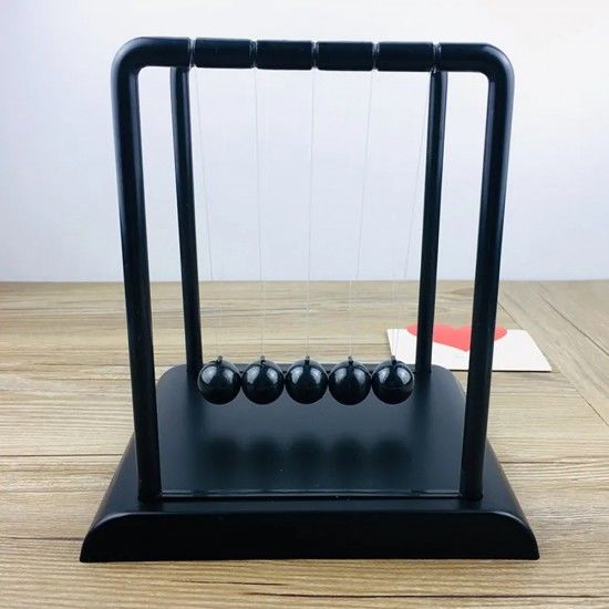 Siyah Metal Denge Topları Newton's Cradle (Büyük)