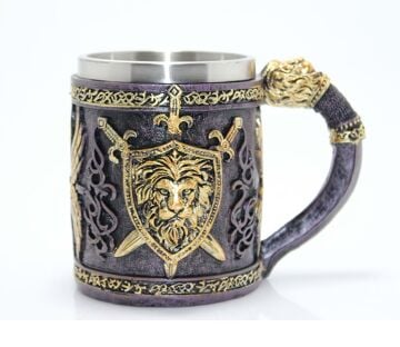 3 Boyutlu Aslan Kafası Tasarımlı 3D Kupa Bardak