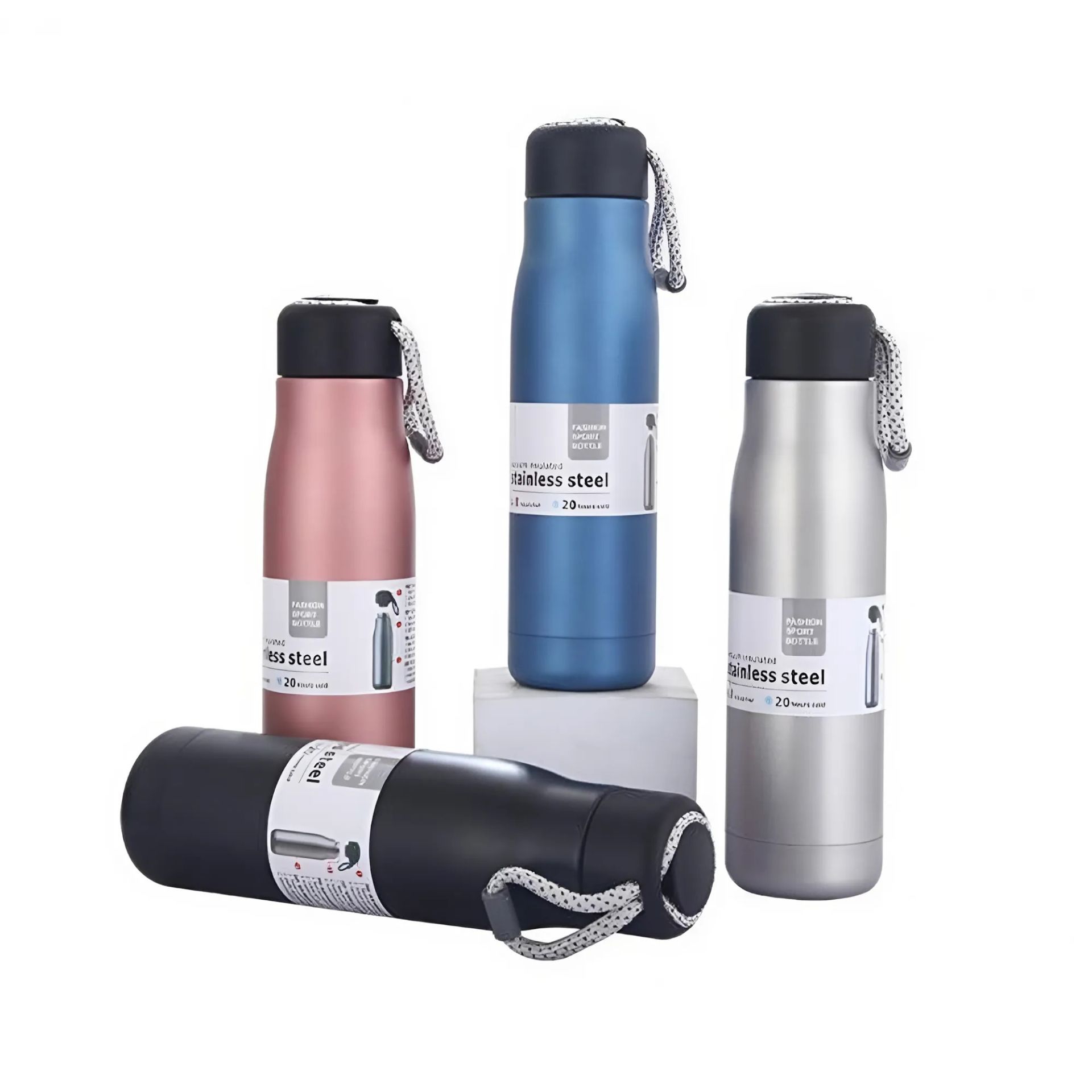 Paslanmaz Çelik İpli Ergonomik Termos 500 ML