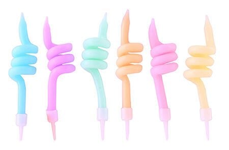 Pastel Spiral Makaron Rengarenk Pasta Mumu 6'lı