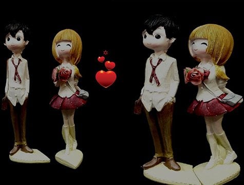 Dekoratif Romantik Sevgili Kız Erkek Biblo