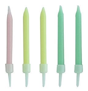 Mum Pastel Küçük Makaron Renkli Pasta Mumu 10'lu