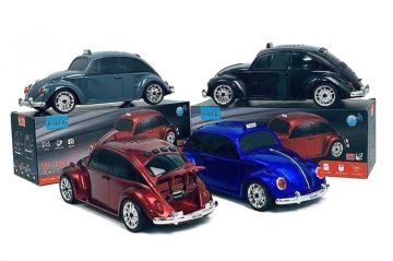 Beetle Araba Görünümlü Kablosuz Bluetooth Hoparlör ve Radyo Speaker