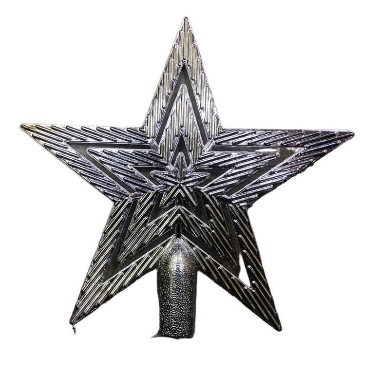 Yılbaşı Çam Ağacı Süsü Gümüş Yıldız (18.5cm)