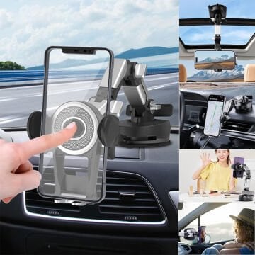 360 Derece Ayarlanabilir Numaratörlü Araç İçi Telefon Tutucu