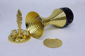 Sarı Dekoratif Zamak Buhurdanlık