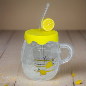 Limon Tasarımlı Cam Kupa Bardak
