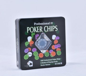 Professional Metal Kutulu 100 Chip Poker Oyunu