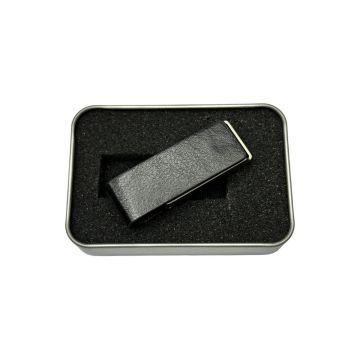 Deri Kapaklı Beyaz Işıklı USB Bellek 32 Gb