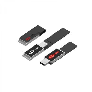 Deri Kapaklı Beyaz Işıklı USB Bellek 32 Gb