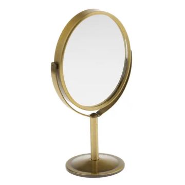 Gold Ayaklı Çift Taraflı Makyaj Aynası (14 cm)