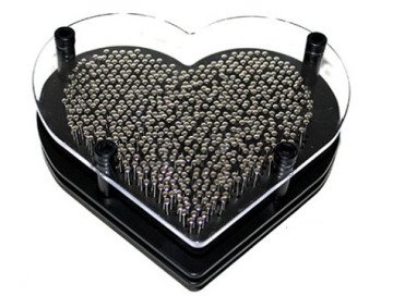 Pinart 3d Kalp Şeklinde Metal Çivi Tablo
