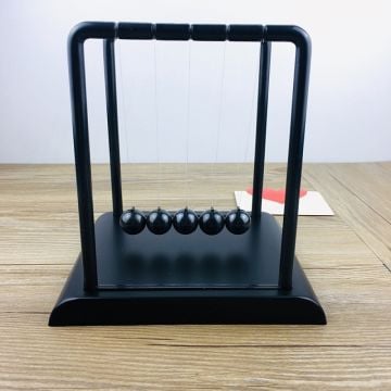 Siyah Metal Denge Topları Newton's Cradle (Küçük)