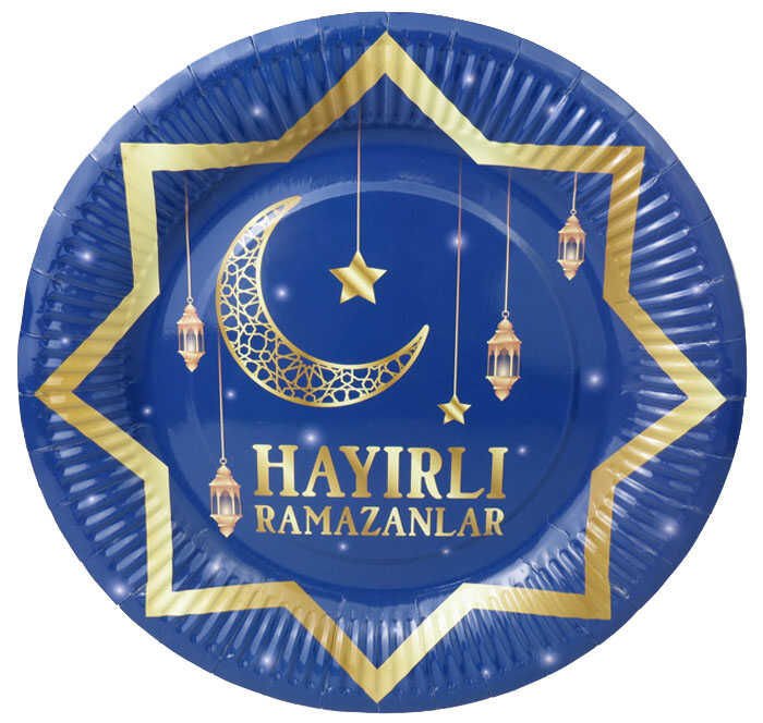 Hayırlı Ramazanlar Karton Tabak (8 Adet)