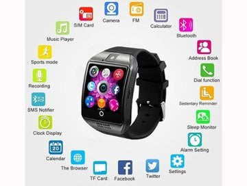 W18 Kameralı Akıllı Saat Smart Watch İOS Android