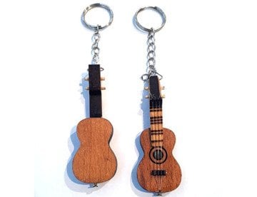 Gitar Şeklinde İsim Yazılabilir Anahtarlık