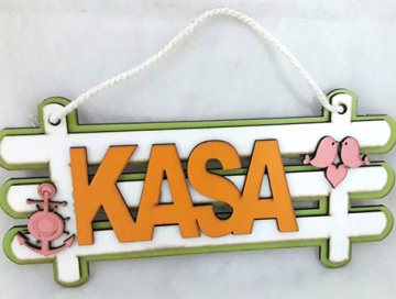 Ahşap Kapı Duvar Süsü (Oğlumun Kızımın Kasa)