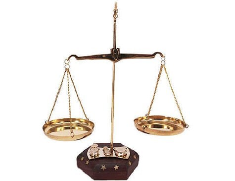 Dekoratif Ahşap Adalet Terazisi  (10 20 50 100 Gram)