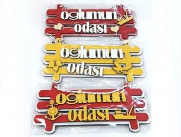 Ahşap Kapı Duvar Süsü (Oğlumun Kızımın Kasa)