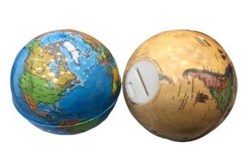 Harita Tasarımlı Dünya Küre Kumbara