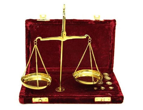 Dekoratif Adalet Terazisi Kadife Kutu (10 20 50 100 Gram)