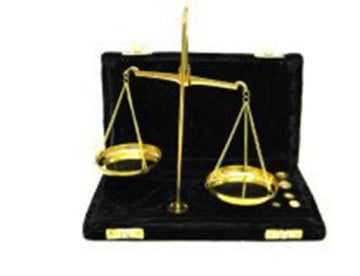 Dekoratif Adalet Terazisi Kadife Kutu (10 20 50 100 Gram)