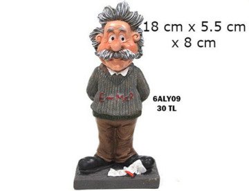 Einstein Tasarımlı Polyester Biblo