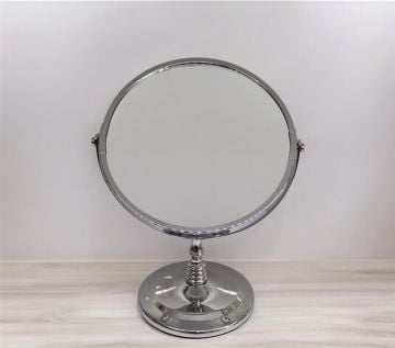 Masa Üstü Yuvarlak Metal Makyaj Aynası Çap 17cm (25 cm)