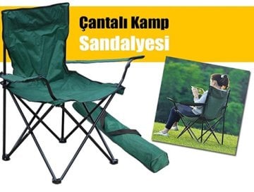 Katlanabilir Pratik Kamp Sandalyesi Çantalı Kamp Koltuğu