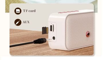 Retro Bluetooth Hoparlör Fm Radyo LED Dijital Masa Üstü Saat