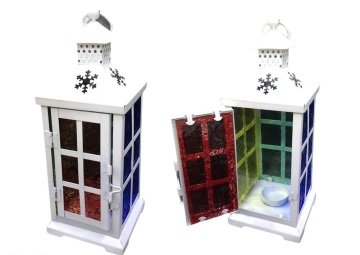 Dekoratif Otantik Metal Camlı Tealight Mumluk