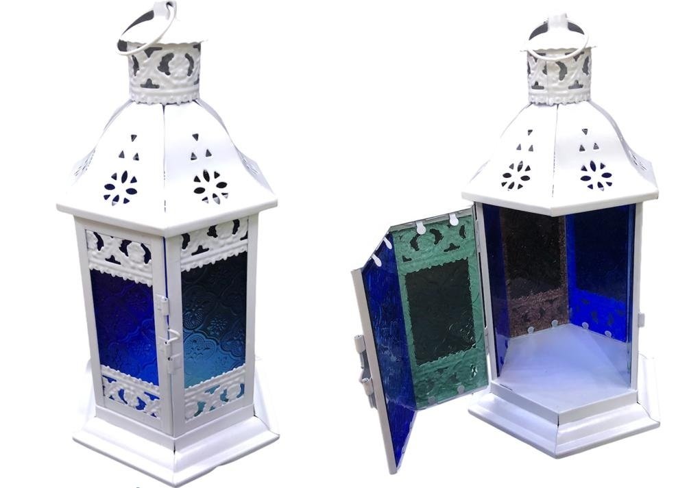 Otantik Askılı Metal Camlı Tealight Mumluk