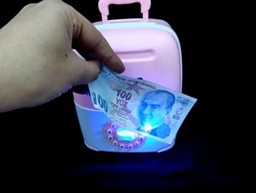 Şifreli Güvenli Bavul Tasarımlı Kumbara