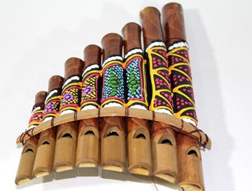 Dekoratif Desenli Bambu Mızıka