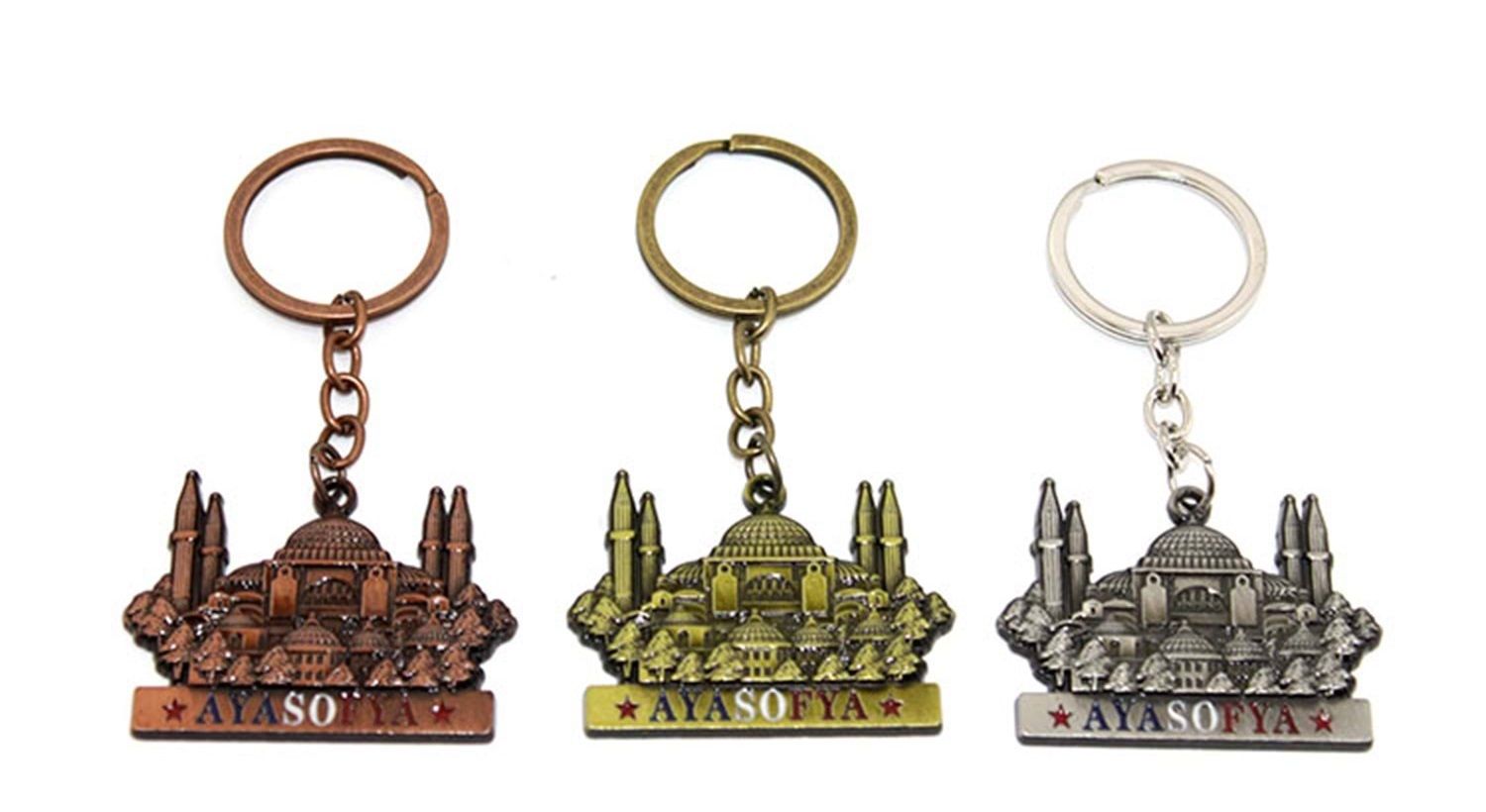 Ayasofya Cami Tasarımlı Metal Anahtarlık (10cm)