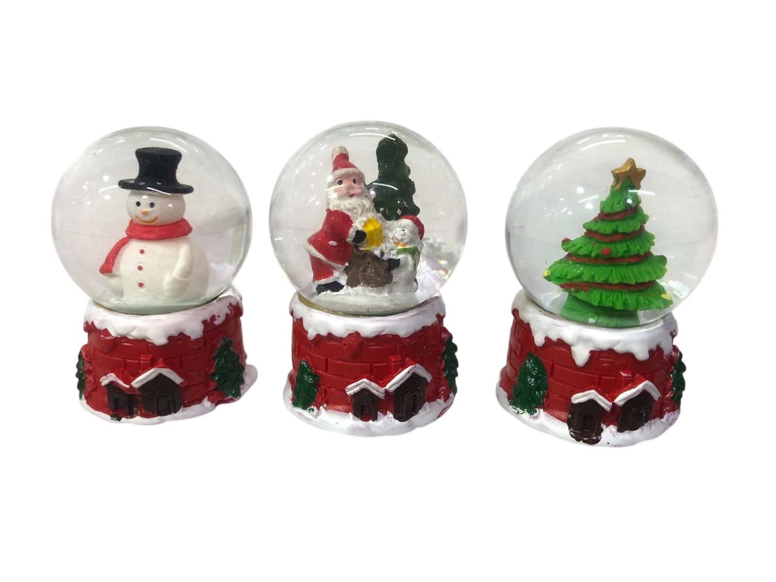 Mini Ev Tasarımlı Yılbaşı & Noel Temalı Cam Kar Küresi