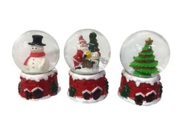 Mini Ev Tasarımlı Yılbaşı & Noel Temalı Cam Kar Küresi