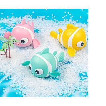 Renkli Yüzen Kurmalı Balık Bebek Banyo Oyuncağı