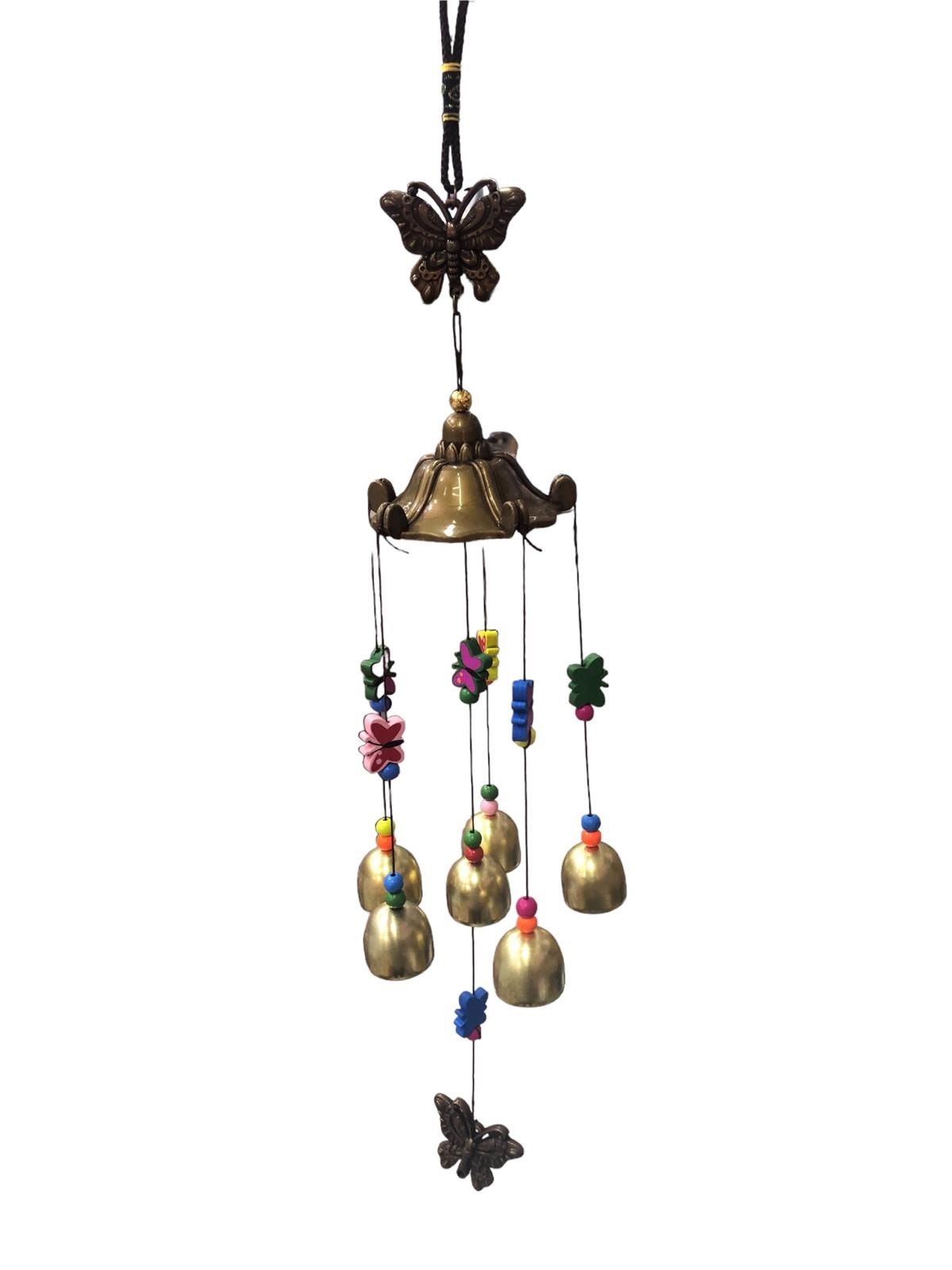 Metal Kelebek Tasarımlı Dekoratif Rüzgar Çanı (50 cm)