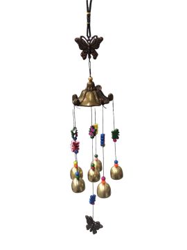 Metal Kelebek Tasarımlı Dekoratif Rüzgar Çanı (50 cm)