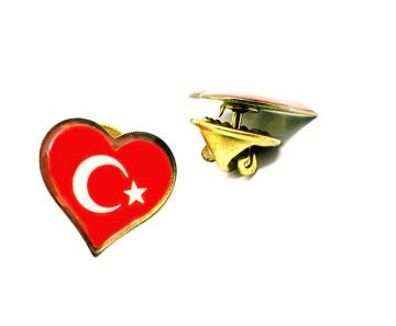 Kalpli Bayraklı Damla Rozeti 30'lu