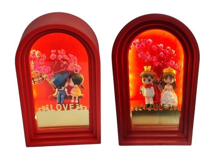 Işıklı Birbiri İle Öpüşen Love Sevgili Biblosu