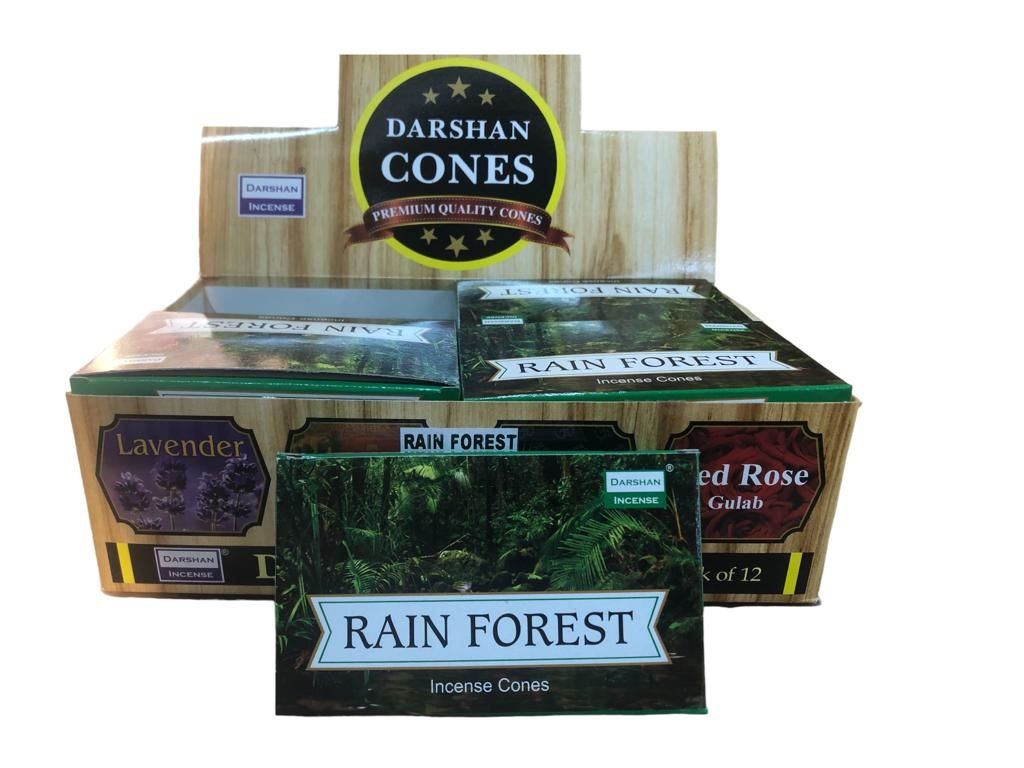 Darshan Rain Forest Yağmur Ormanı Konik Tütsü Incense Cones (120 Adet)