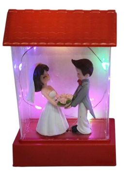 Dekoratif Işıklı Gelin Damat Sevgili Biblosu