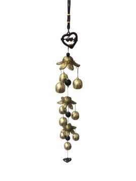 Dekoratif 3 Katlı Kalp Tasarımlı Rüzgar Çanı (70 cm)